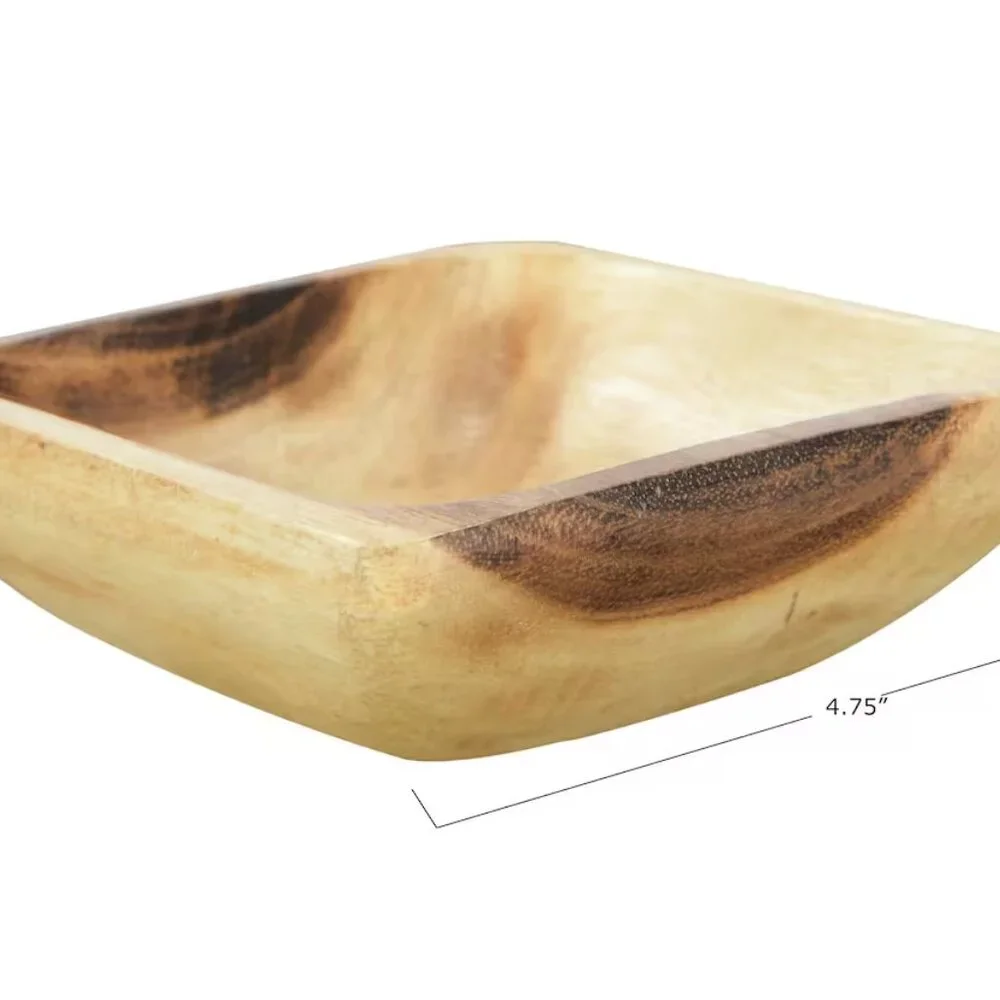Creative Co-Op Square Acacia Wood Bowl Set/NWT